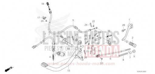 PEDALE CBF125MER de 2024